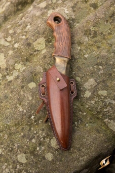 Woodsman Knife & Holder Brown