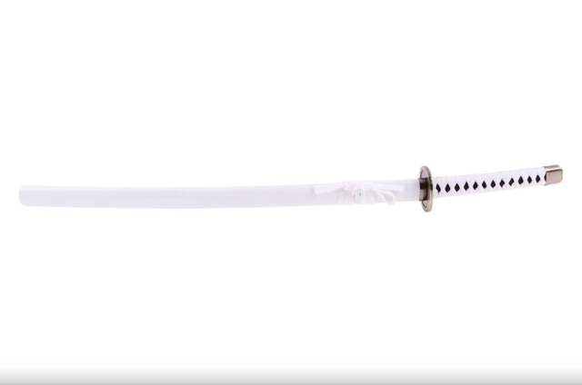 Bambusblad katana Hvid