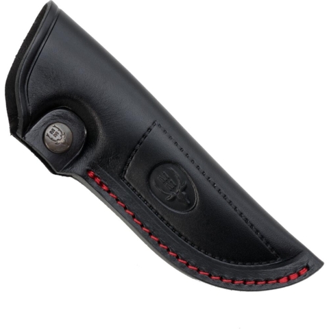 Muela, Husky Micarta Kniv, Grå - Læder Skede