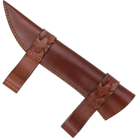 Vikingekniv Brun læderskede