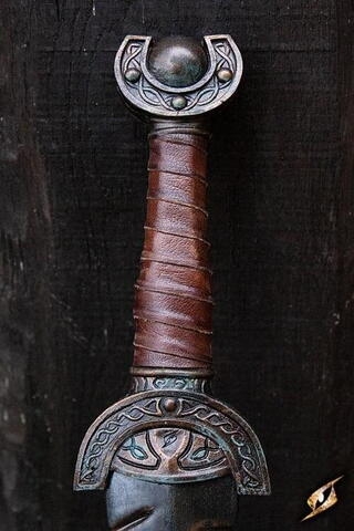 Rollespil Battleworn Celtic Leaf Sword - 85 cm - Greb