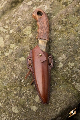 Woodsman Knife & Holder Brown