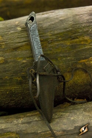 Cutthroat Knife & Holder Black