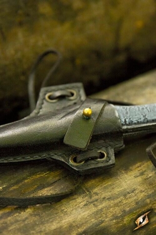 Cutthroat Knife & Holder Black