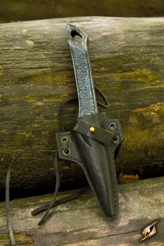 Cutthroat Knife & Holder Black