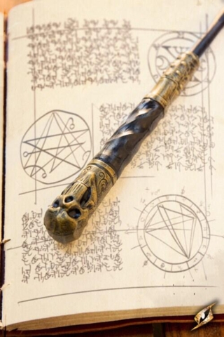 Necromancer - Wand - 33 cm - Black - Greb