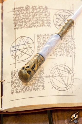 Necromancer - Wand - 33 cm - White - Greb