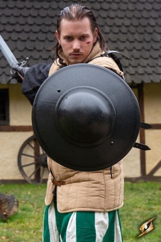 Fencing Buckler - S - Dark Metal