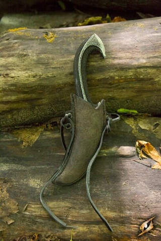 Dark Elven Throwing Knife & Holder - Bagside