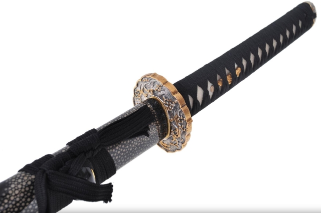 Katana Bushido Yamato, Damaskus Stål - Tsuba