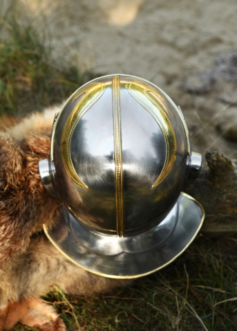 Battle Merchant, Imperial Gallic Face Hjelm, Jern - Top