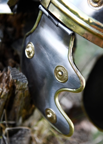 Battle Merchant, Roman Trooper Hjelm, Stål - Kæbe Beskytter