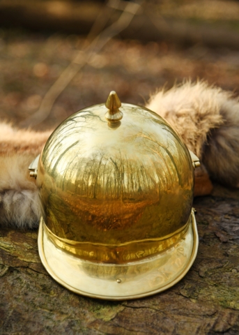 Battle Merchant, Coolus-D Roman Hjelm, Messing - Bagside