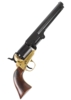 Kolser, Replika Colt Navy 1851, Percussion Revolver, Sort Med Messing Ramme