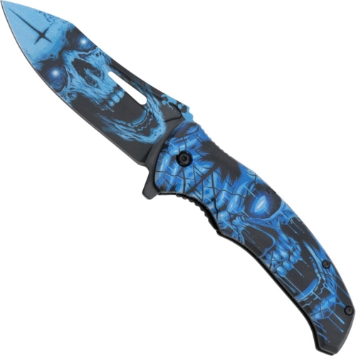 Foldekniv Nightmare Blue Skull